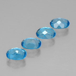  ct natürliche Schweizer Blau Topas-Edelsteine, Oval Schliff, VVS