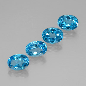  ct natürliche blauer Topas-Edelsteine, Oval Schliff, VVS