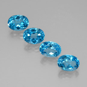  ct natürliche blauer Topas-Edelsteine, Oval Schliff, VVS