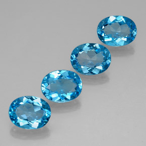  ct natürliche blauer Topas-Edelsteine, Oval Schliff, VVS
