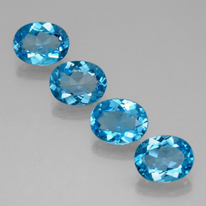  ct natürliche blauer Topas-Edelsteine, Oval Schliff, VVS
