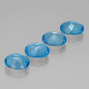  ct natürliche blauer Topas-Edelsteine, Oval Schliff, VVS