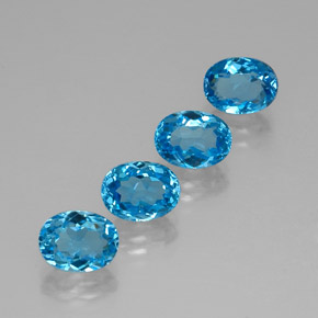 ct natürliche blauer Topas-Edelsteine, Oval Schliff, VVS