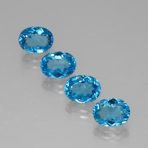  ct natürliche blauer Topas-Edelsteine, Oval Schliff, VVS