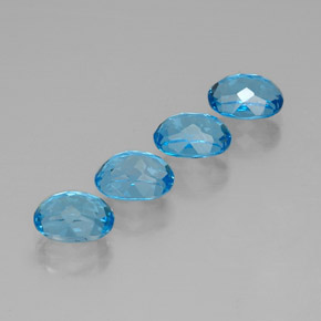  ct natürliche blauer Topas-Edelsteine, Oval Schliff, VVS