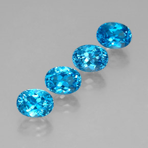  ct natürliche blauer Topas-Edelsteine, Oval Schliff, VVS