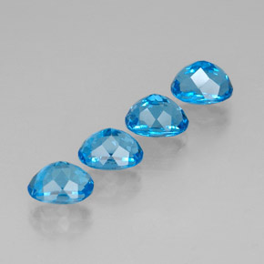  ct natürliche blauer Topas-Edelsteine, Oval Schliff, VVS