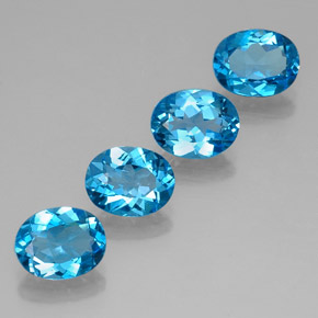  ct natürliche blauer Topas-Edelsteine, Oval Schliff, VVS