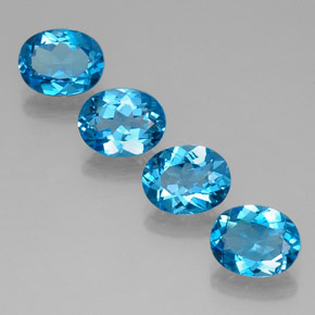 ct natürliche blauer Topas-Edelsteine, Oval Schliff, VVS