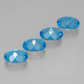  ct natürliche blauer Topas-Edelsteine, Oval Schliff, VVS