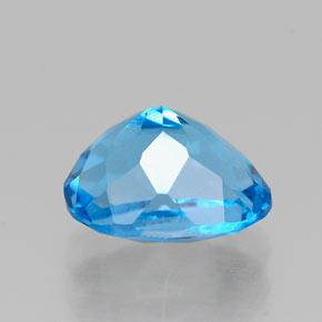 1,79 ctw natürlicher blauer Topas, Oval Schliff, VVS-VS