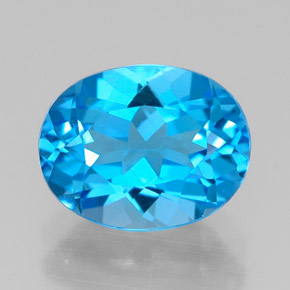 2,41 ctw natürlicher blauer Topas, Oval Schliff, VVS