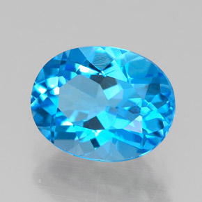 2,41 ctw natürlicher blauer Topas, Oval Schliff, VVS