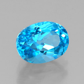 1,95 ctw natürlicher blauer Topas, Oval Schliff, VVS