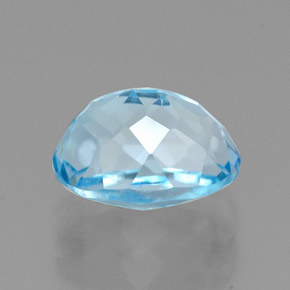 2,02 ctw natürlicher blauer Topas, Oval Schliff, VVS