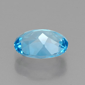 1,47 ctw natürlicher blauer Topas, Oval Schliff, VVS