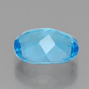 2,18 ctw natürlicher blauer Topas, Oval Schliff, VVS