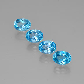  ct natürliche blauer Topas-Edelsteine, Oval Schliff, VVS