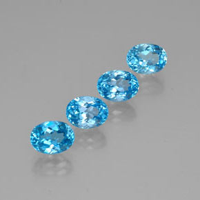  ct natürliche blauer Topas-Edelsteine, Oval Schliff, VVS