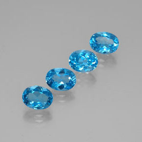 ct natürliche blauer Topas-Edelsteine, Oval Schliff, VVS