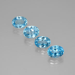  ct natürliche blauer Topas-Edelsteine, Oval Schliff, VVS