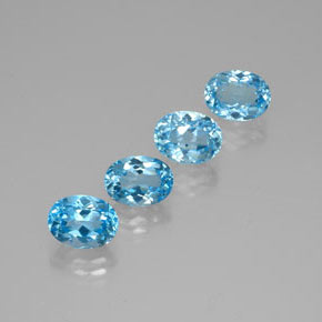 ct natürliche blauer Topas-Edelsteine, Oval Schliff, VVS