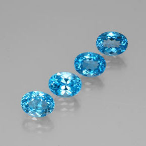  ct natürliche blauer Topas-Edelsteine, Oval Schliff, VVS