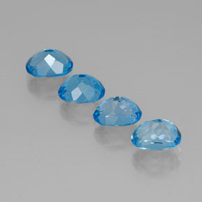  ct natürliche blauer Topas-Edelsteine, Oval Schliff, VVS