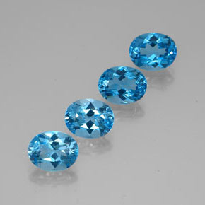  ct natürliche blauer Topas-Edelsteine, Oval Schliff, VVS