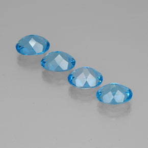  ct natürliche blauer Topas-Edelsteine, Oval Schliff, VVS