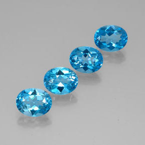  ct natürliche blauer Topas-Edelsteine, Oval Schliff, VVS