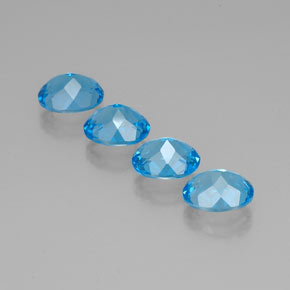  ct natürliche blauer Topas-Edelsteine, Oval Schliff, VVS