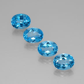  ct natürliche blauer Topas-Edelsteine, Oval Schliff, VVS