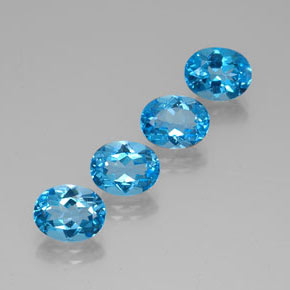  ct natürliche blauer Topas-Edelsteine, Oval Schliff, VVS