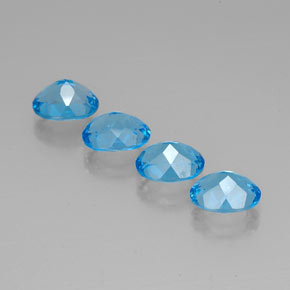  ct natürliche blauer Topas-Edelsteine, Oval Schliff, VVS