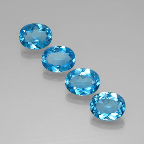 8,49 ct natürliche blauer Topas-Edelsteine, Oval Schliff, VVS
