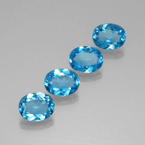 8,49 ct natürliche blauer Topas-Edelsteine, Oval Schliff, VVS