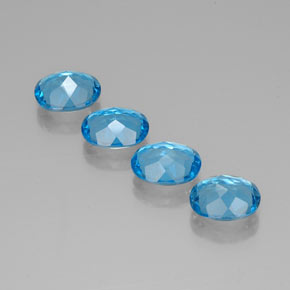 8,49 ct natürliche blauer Topas-Edelsteine, Oval Schliff, VVS