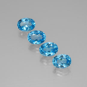  ct natürliche blauer Topas-Edelsteine, Oval Schliff, VVS