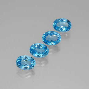  ct natürliche blauer Topas-Edelsteine, Oval Schliff, VVS