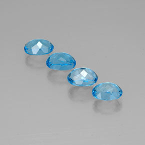  ct natürliche blauer Topas-Edelsteine, Oval Schliff, VVS