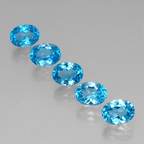  ct natürliche blauer Topas-Edelsteine, Oval Schliff, VVS