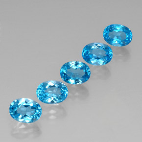  ct natürliche blauer Topas-Edelsteine, Oval Schliff, VVS