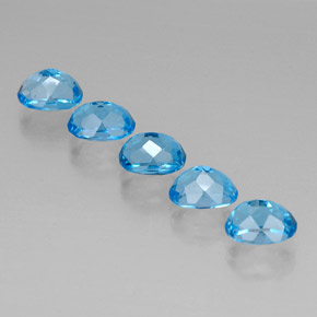  ct natürliche blauer Topas-Edelsteine, Oval Schliff, VVS