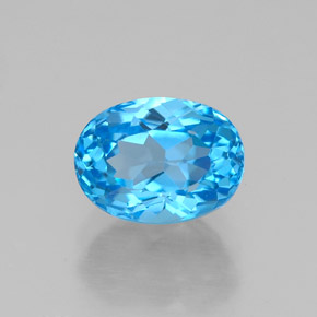 2,01 ctw natürlicher blauer Topas, Oval Schliff, VVS