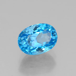 2,01 ctw natürlicher blauer Topas, Oval Schliff, VVS