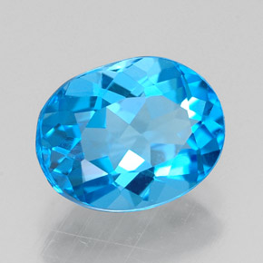 2,28 ctw natürlicher blauer Topas, Oval Schliff, VVS