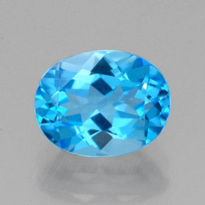 2,46 ctw natürlicher blauer Topas, Oval Schliff, VVS