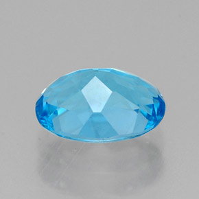1,69 ctw natürlicher blauer Topas, Oval Schliff, VS