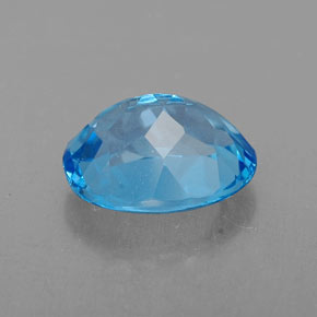 2,54 ctw natürlicher blauer Topas, Oval Schliff, VVS